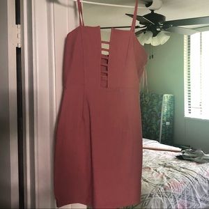 Pink body con dress